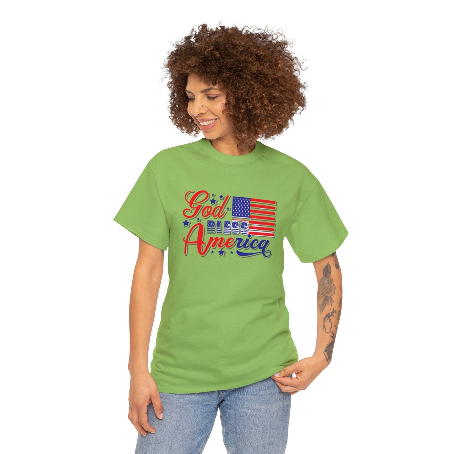 God bless America Heavy Cotton Tee shirt