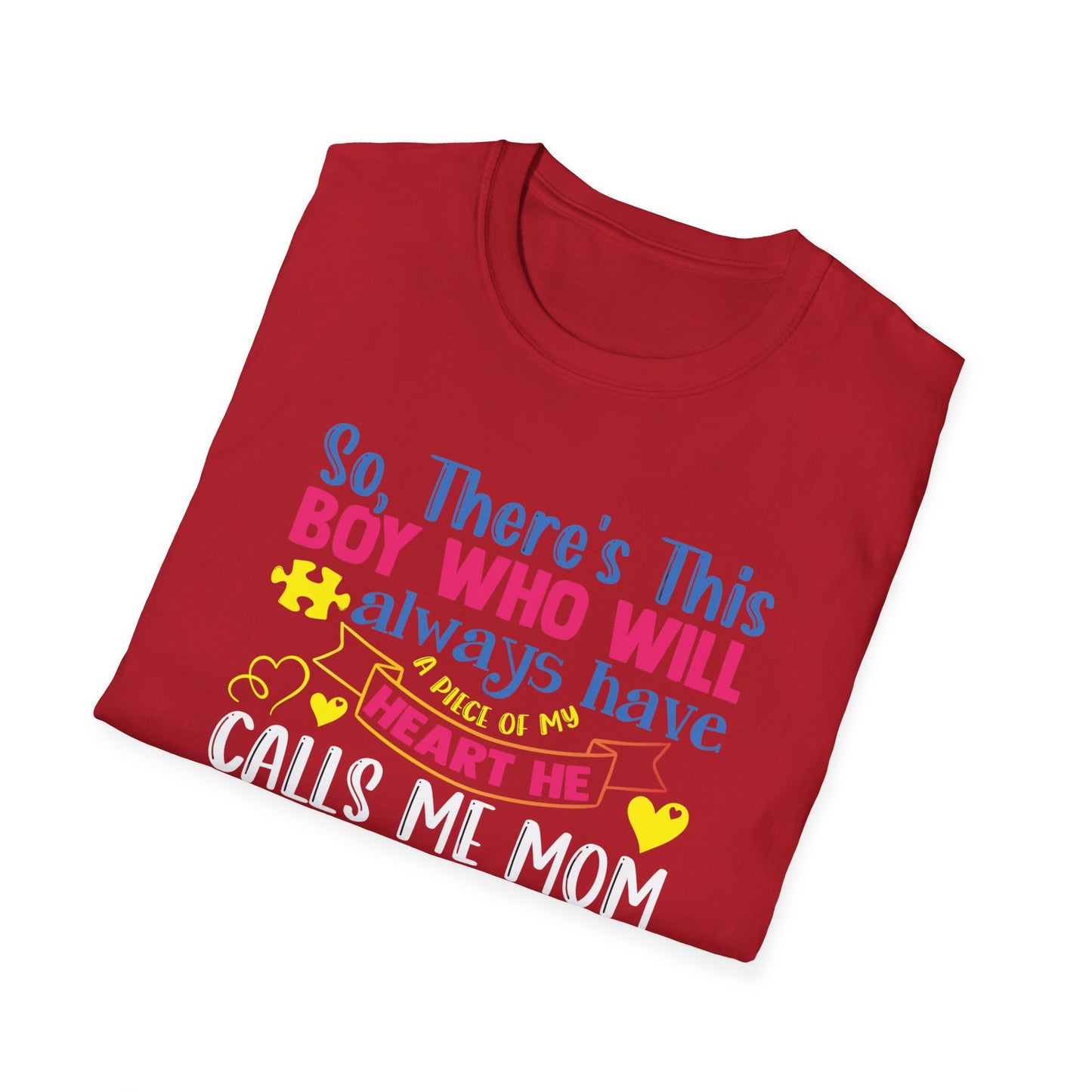 Autism mom- Softstyle T-Shirt