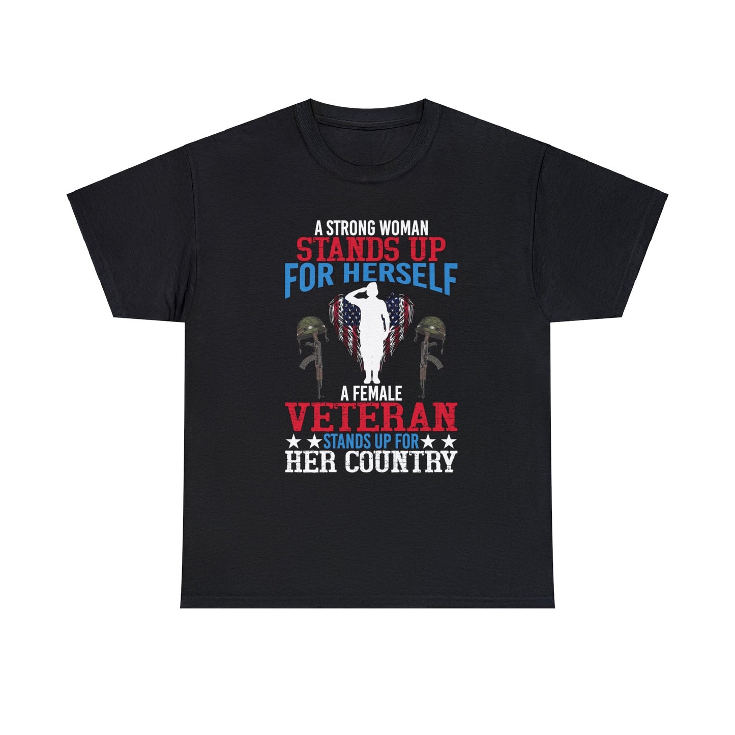 Female veteran- Heavy Cotton Tee Shirt
