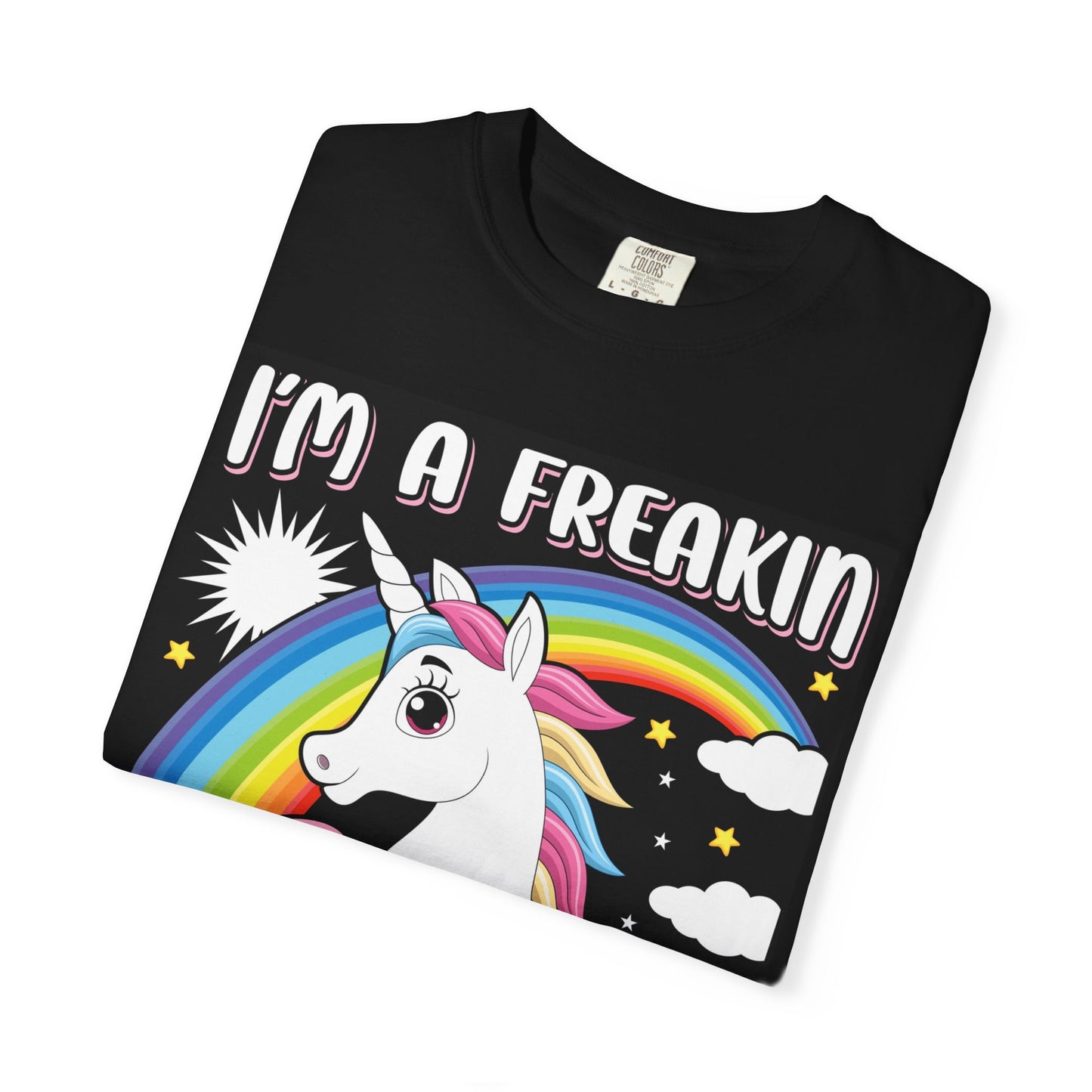 Playful Unicorn T-Shirt - "I'm a Freakin Ray of Sunshine"