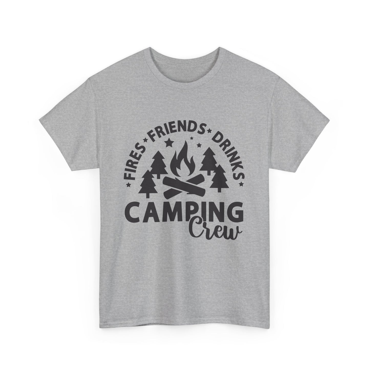 Camping Crew Unisex Heavy Cotton Tee - Perfect for Outdoor Adventures, Summer BBQs, Family Gatherings, Hiking Trips, and Campfire Nights