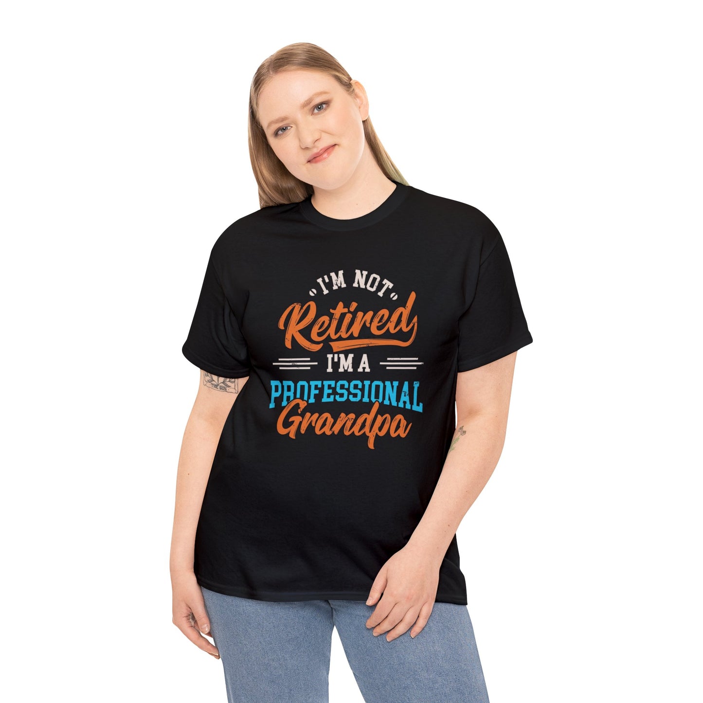 I’m a professional grandpa-Heavy Cotton Tee Shirt
