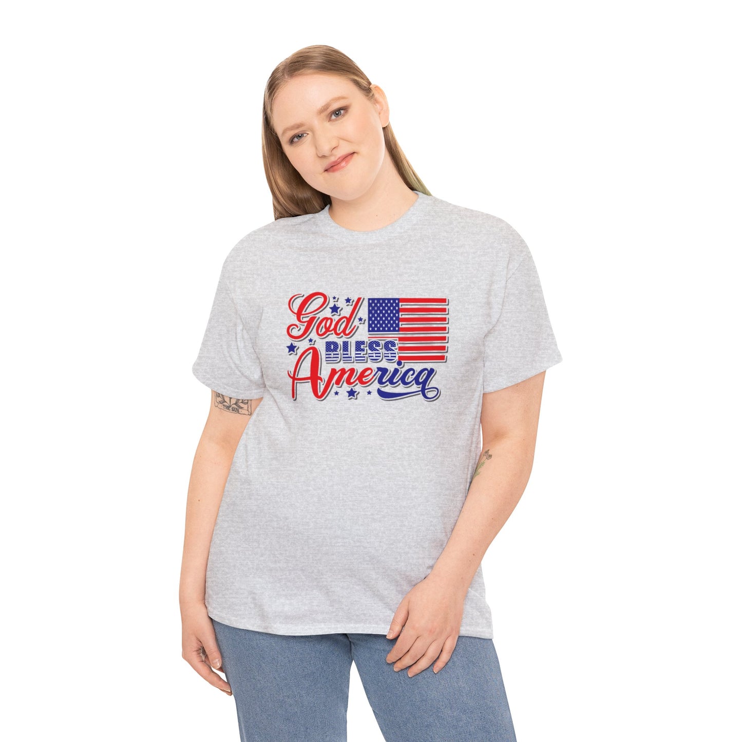 God bless America Heavy Cotton Tee shirt