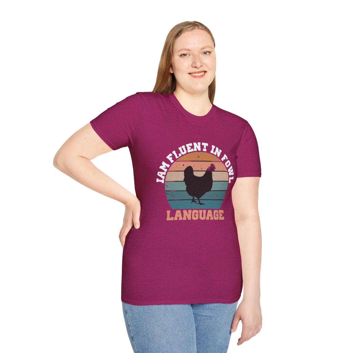 Fluent in fowl language- Softstyle T-Shirt