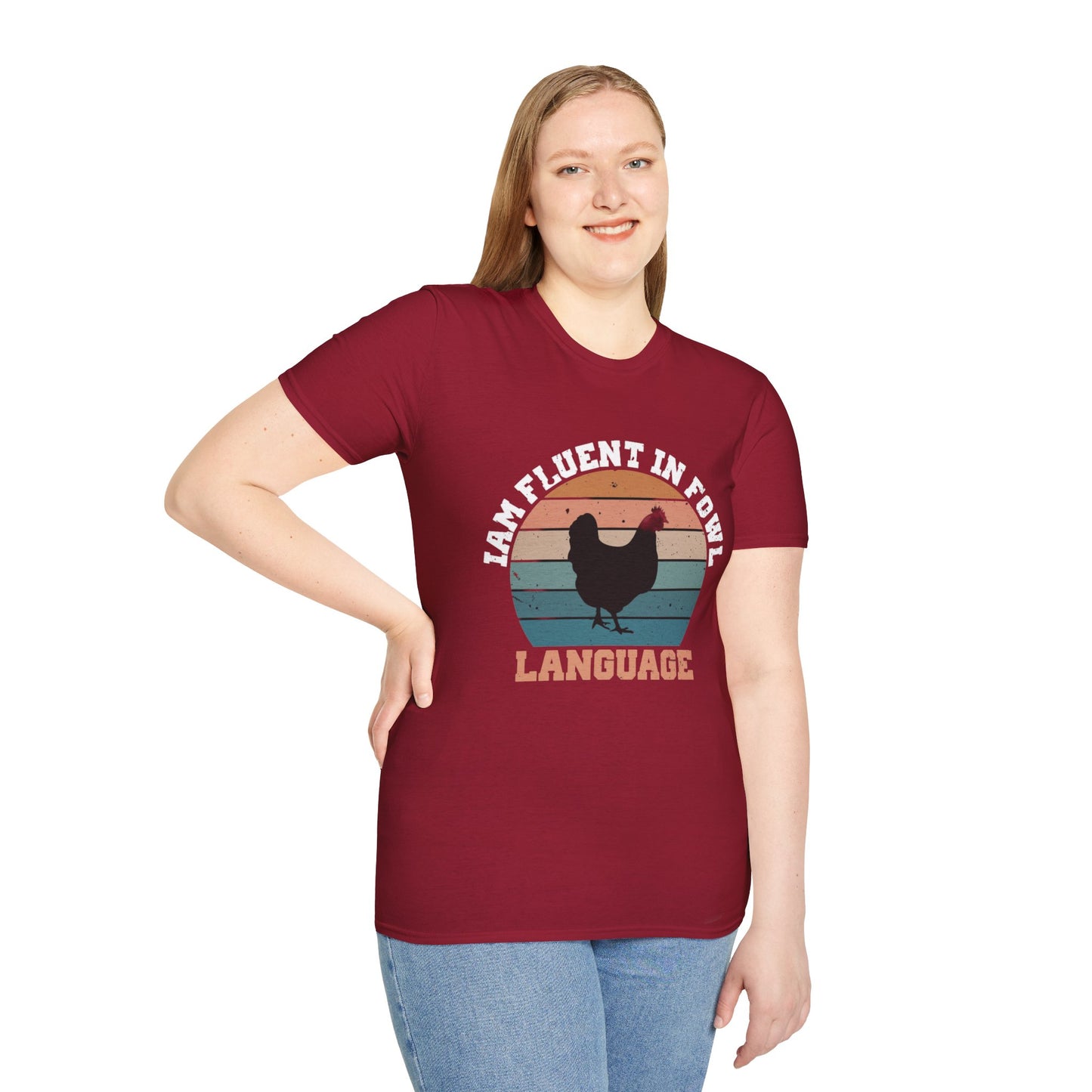 Fluent in fowl language- Softstyle T-Shirt