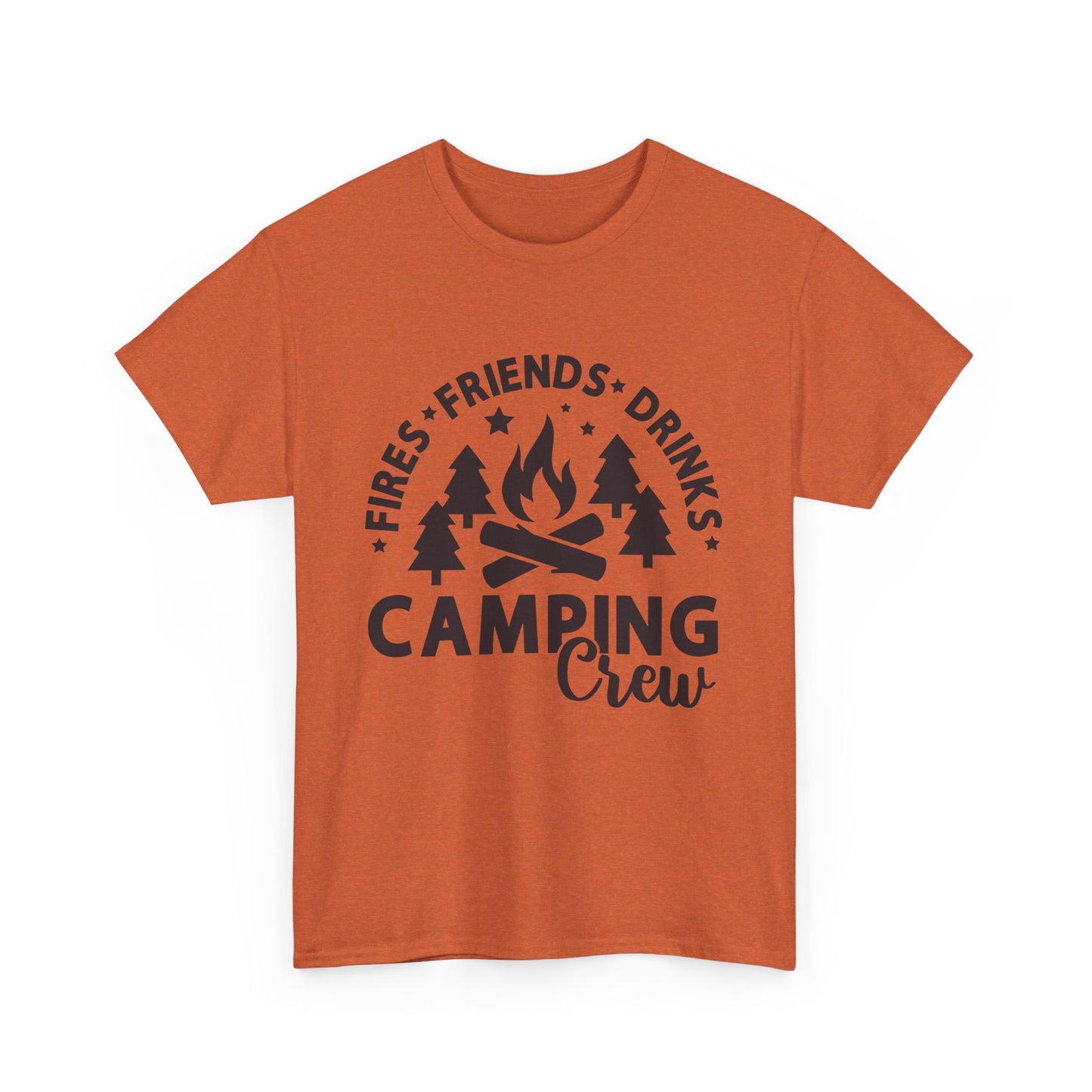 Camping Crew Unisex Heavy Cotton Tee - Perfect for Outdoor Adventures, Summer BBQs, Family Gatherings, Hiking Trips, and Campfire Nights