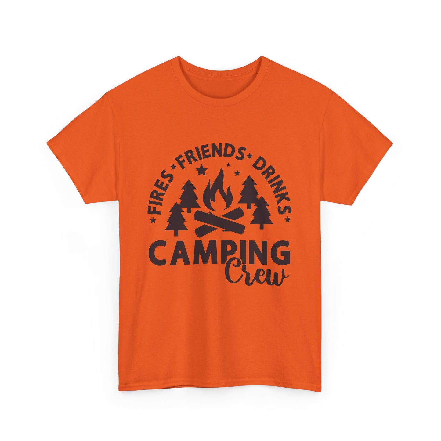 Camping Crew Unisex Heavy Cotton Tee - Perfect for Outdoor Adventures, Summer BBQs, Family Gatherings, Hiking Trips, and Campfire Nights