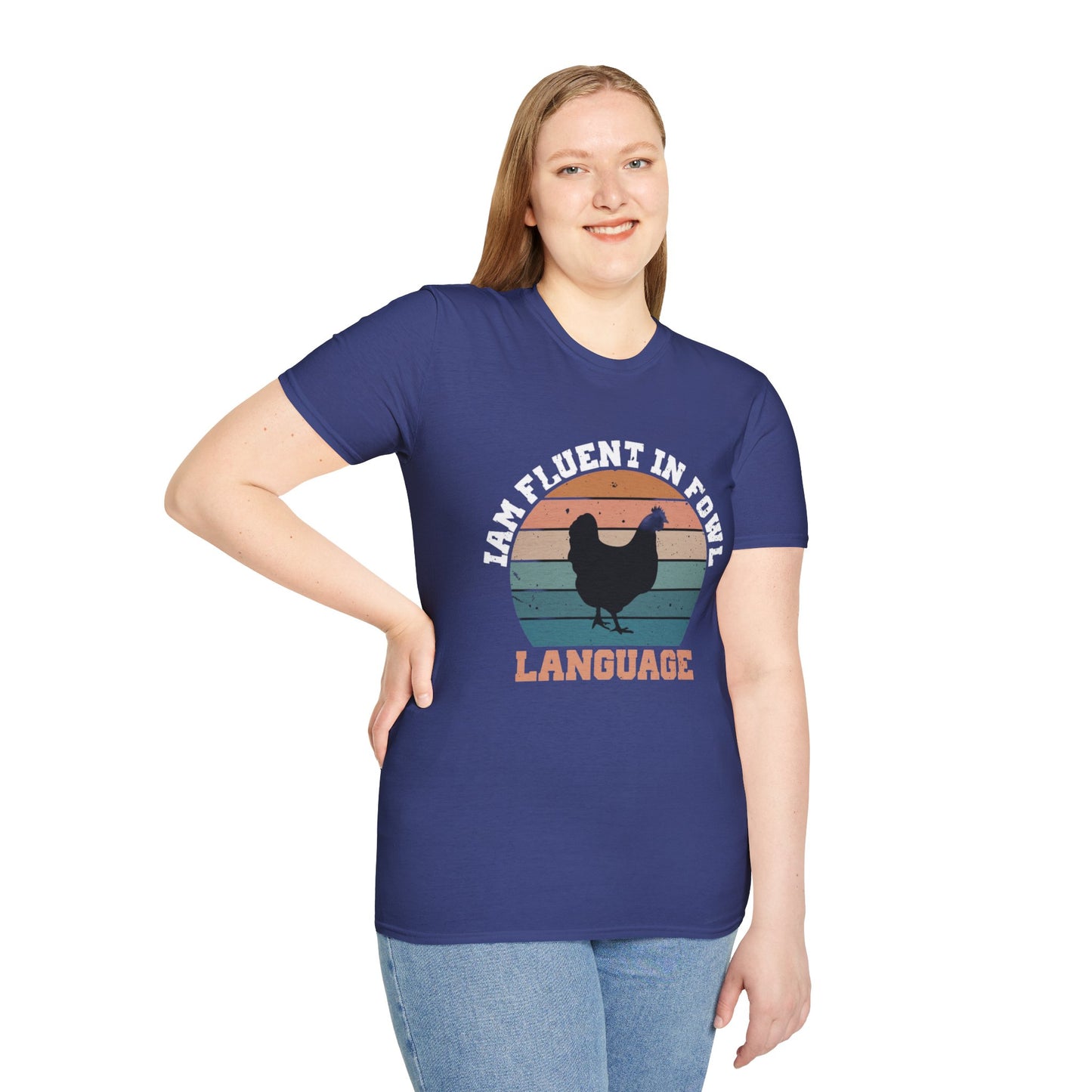 Fluent in fowl language- Softstyle T-Shirt