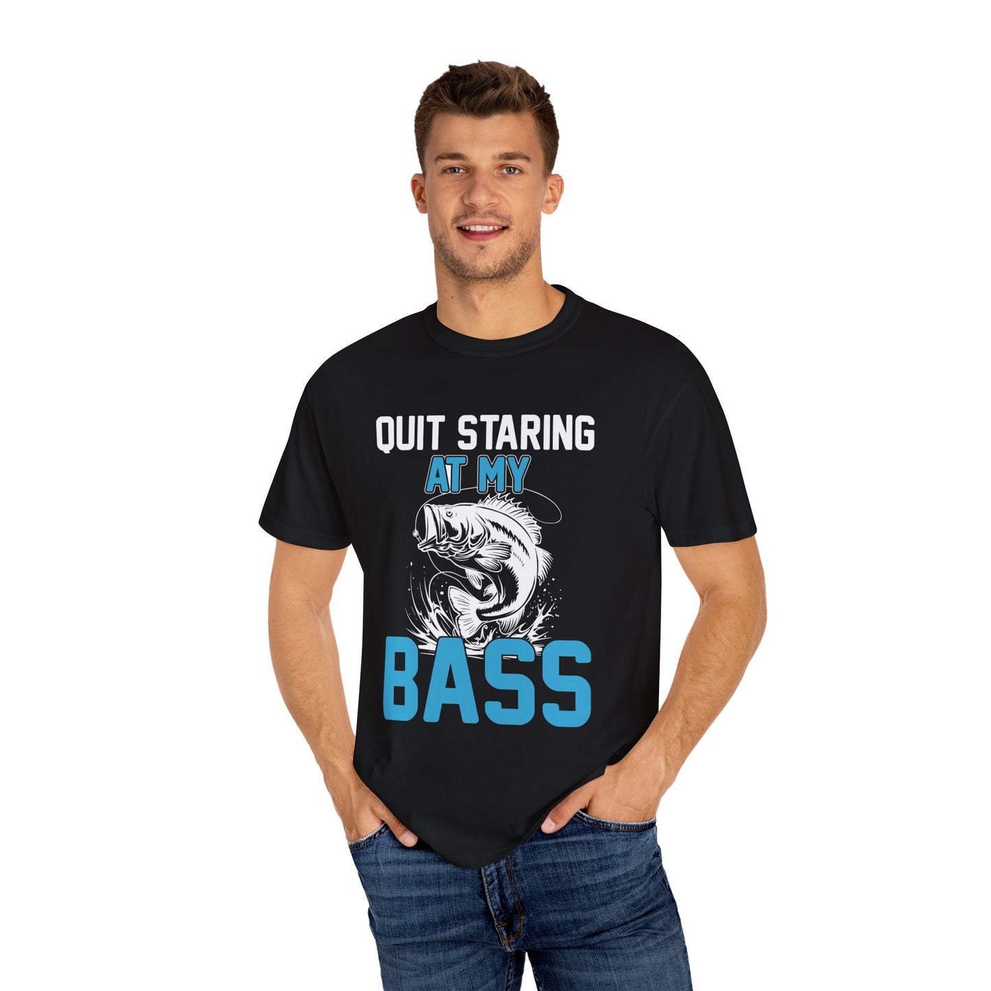 Fishing Enthusiast Graphic Tee, Funny Bass Fishing T-Shirt, Great for Outdoorsmen, Perfect Gift for Anglers, Unisex Beachwear