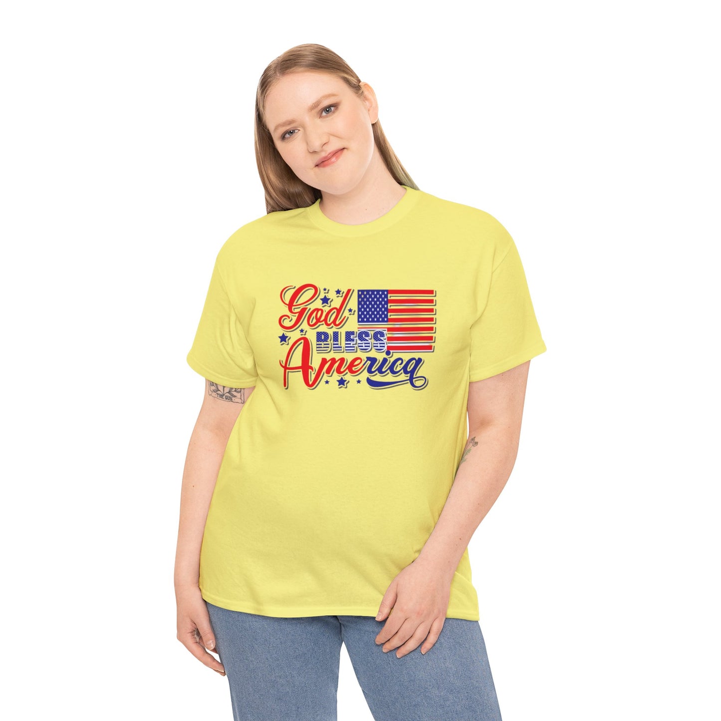 God bless America Heavy Cotton Tee shirt