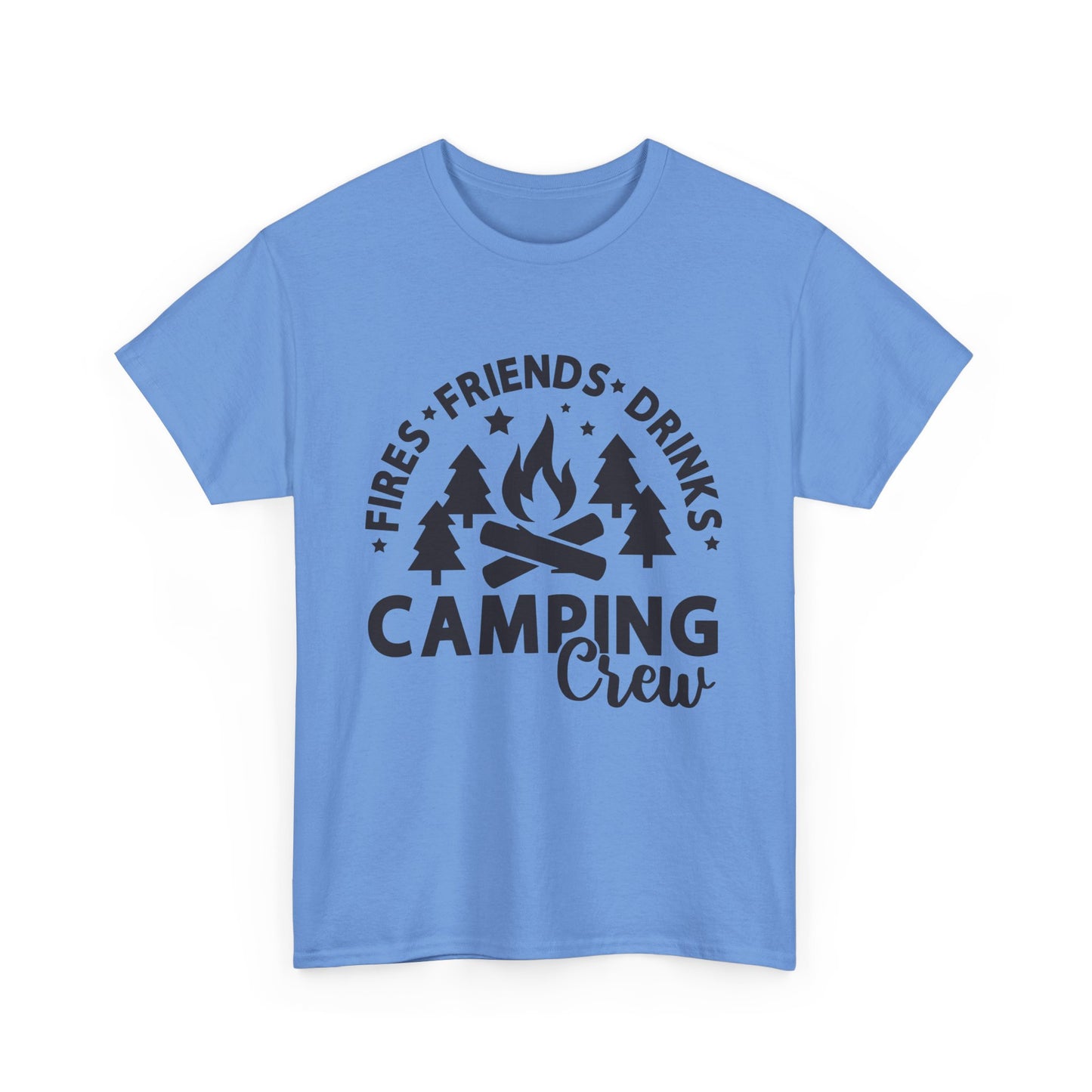 Camping Crew Unisex Heavy Cotton Tee - Perfect for Outdoor Adventures, Summer BBQs, Family Gatherings, Hiking Trips, and Campfire Nights