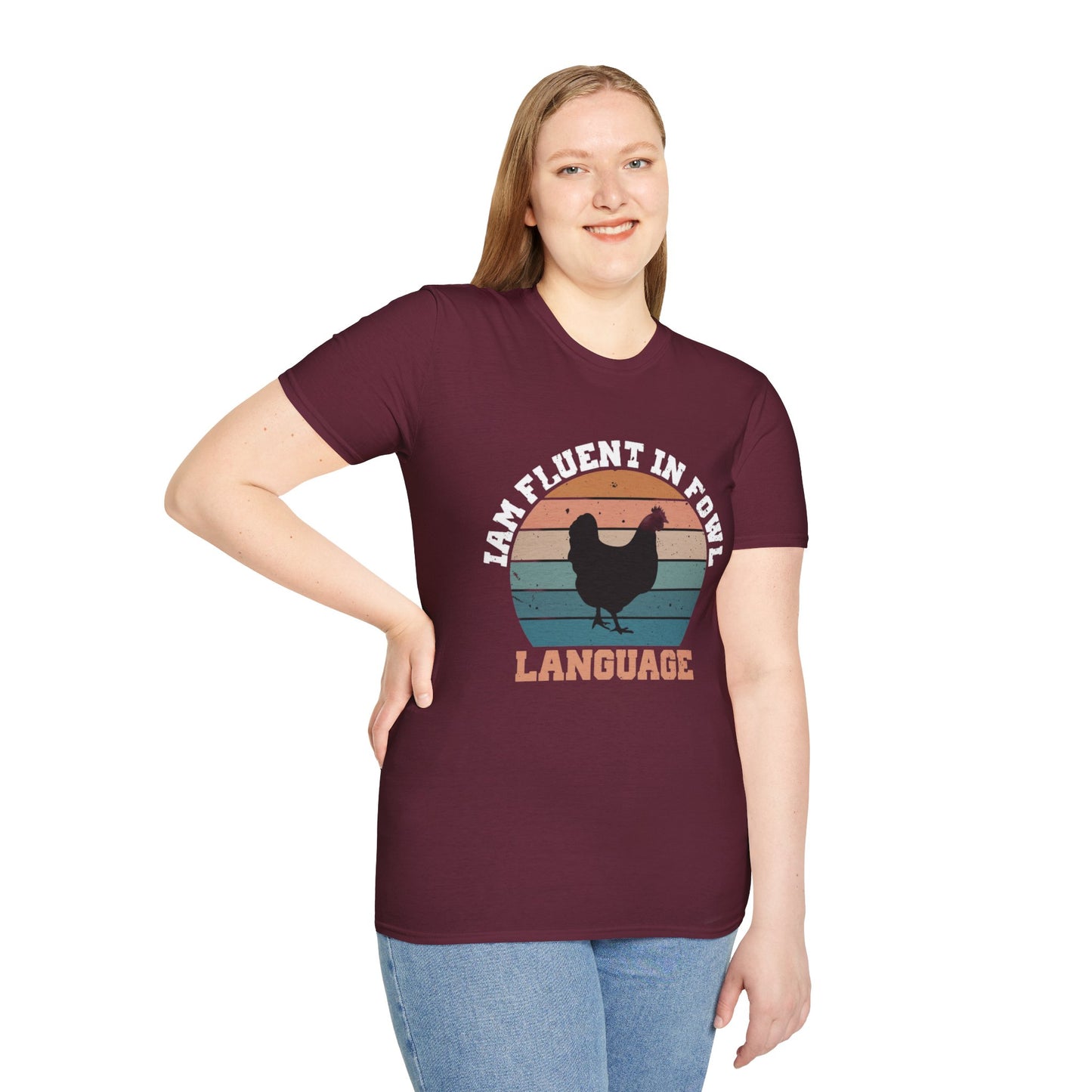 Fluent in fowl language- Softstyle T-Shirt