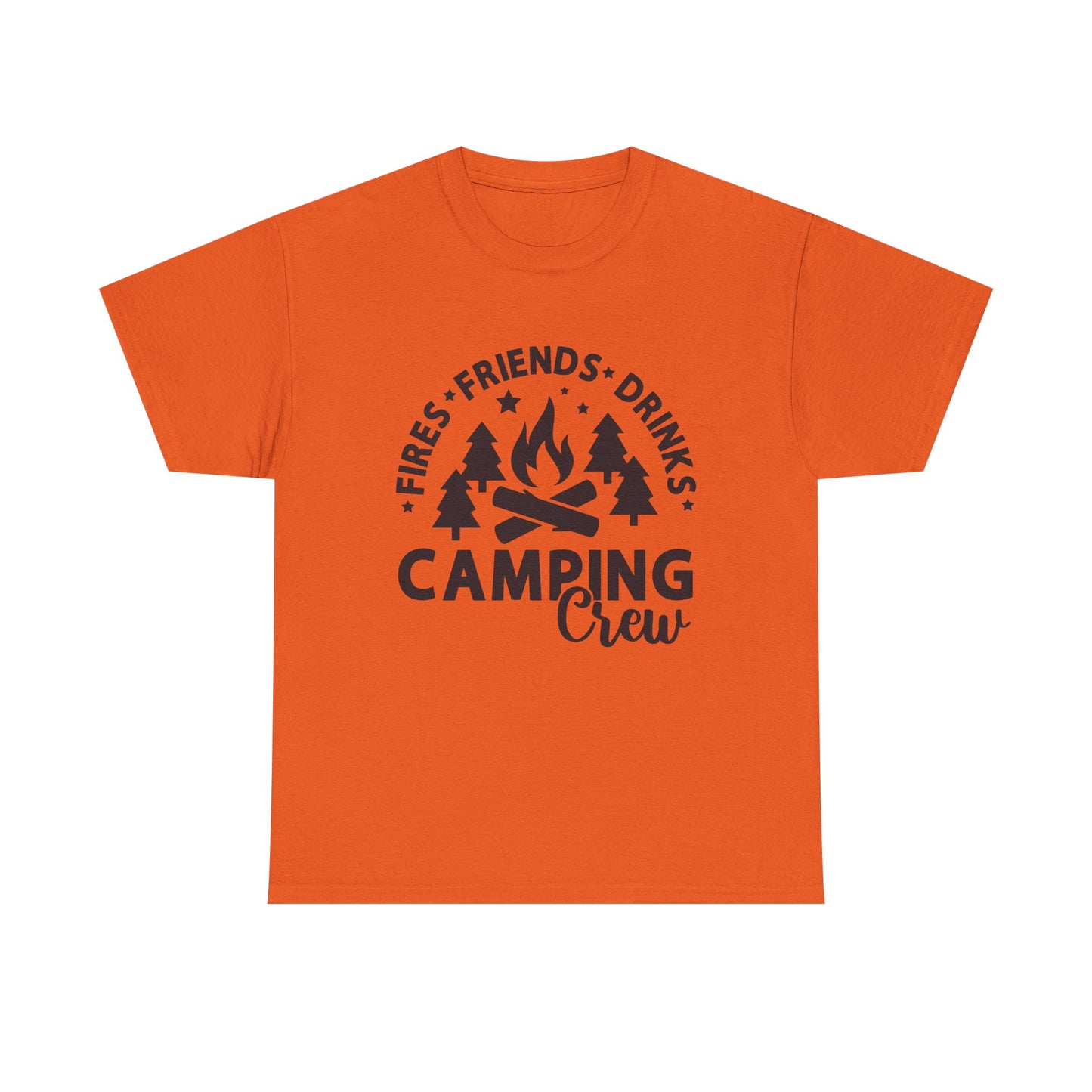 Camping Crew Unisex Heavy Cotton Tee - Perfect for Outdoor Adventures, Summer BBQs, Family Gatherings, Hiking Trips, and Campfire Nights