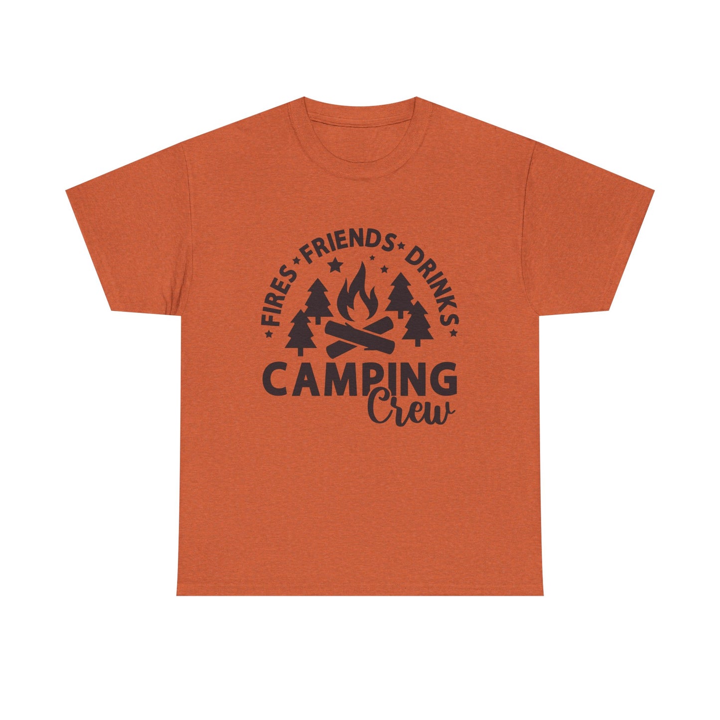 Camping Crew Unisex Heavy Cotton Tee - Perfect for Outdoor Adventures, Summer BBQs, Family Gatherings, Hiking Trips, and Campfire Nights