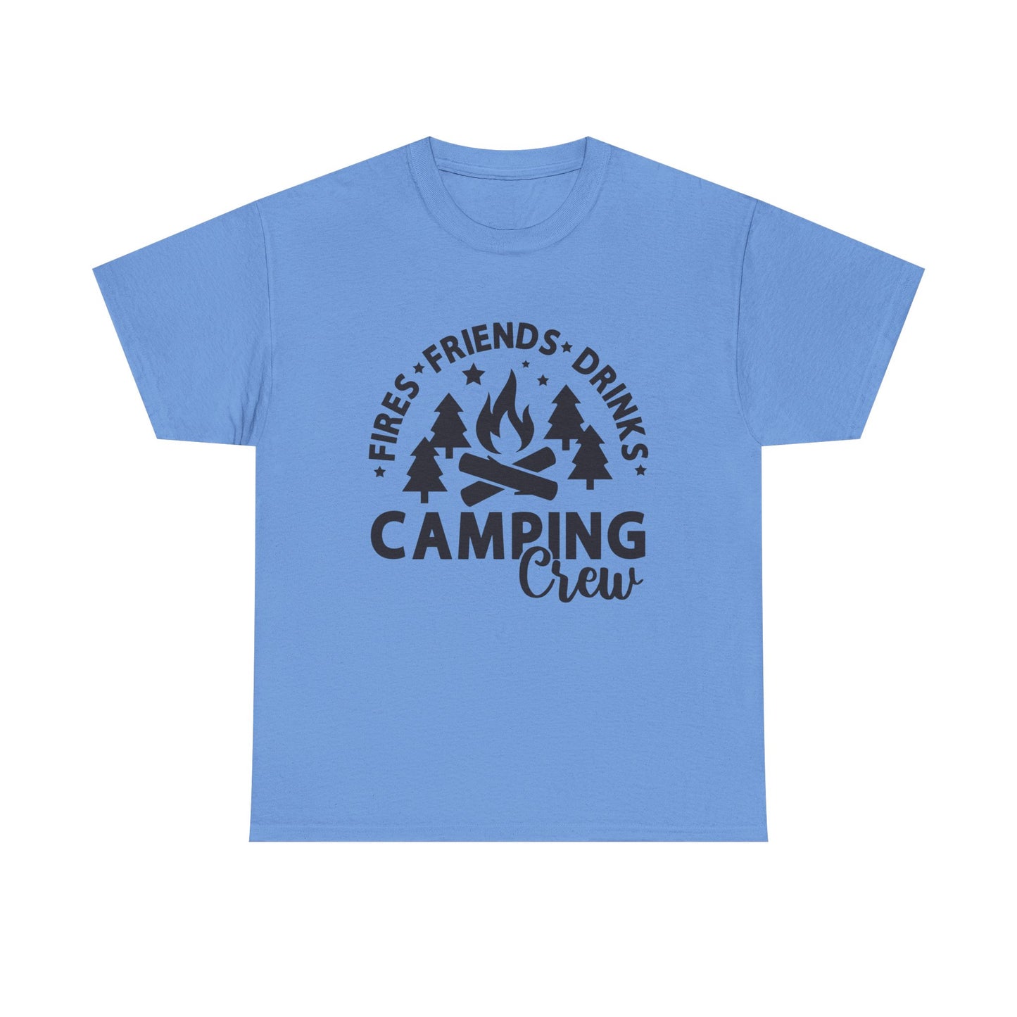 Camping Crew Unisex Heavy Cotton Tee - Perfect for Outdoor Adventures, Summer BBQs, Family Gatherings, Hiking Trips, and Campfire Nights
