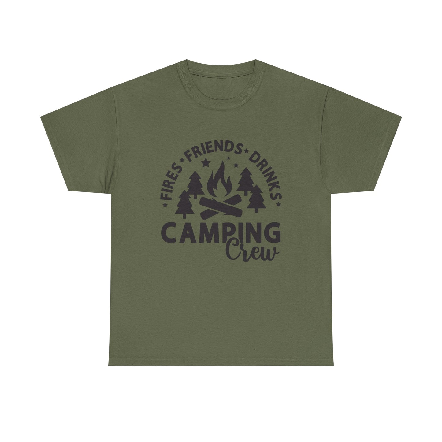Camping Crew Unisex Heavy Cotton Tee - Perfect for Outdoor Adventures, Summer BBQs, Family Gatherings, Hiking Trips, and Campfire Nights