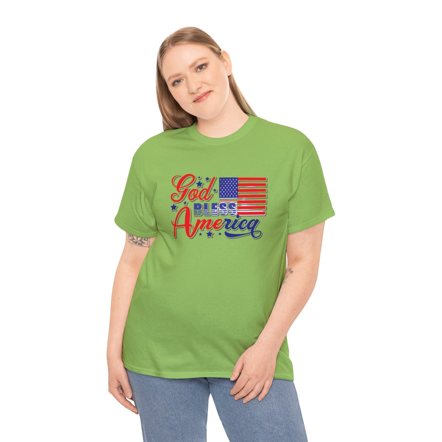 God bless America Heavy Cotton Tee shirt