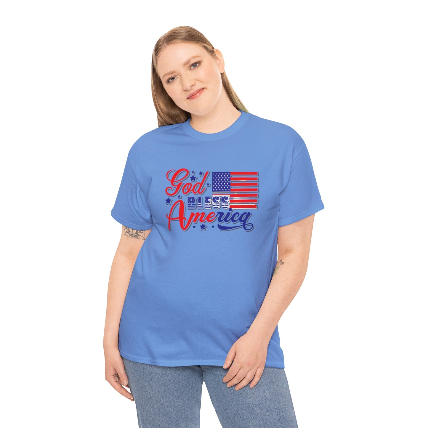 God bless America Heavy Cotton Tee shirt