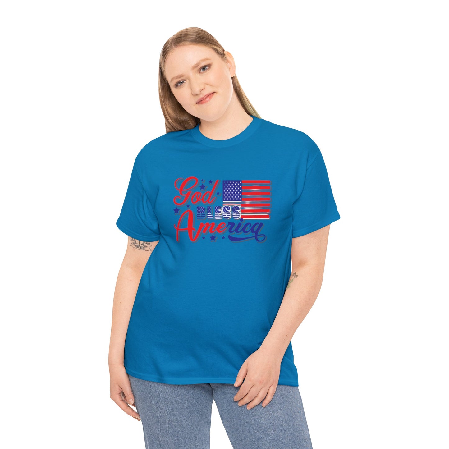 God bless America Heavy Cotton Tee shirt