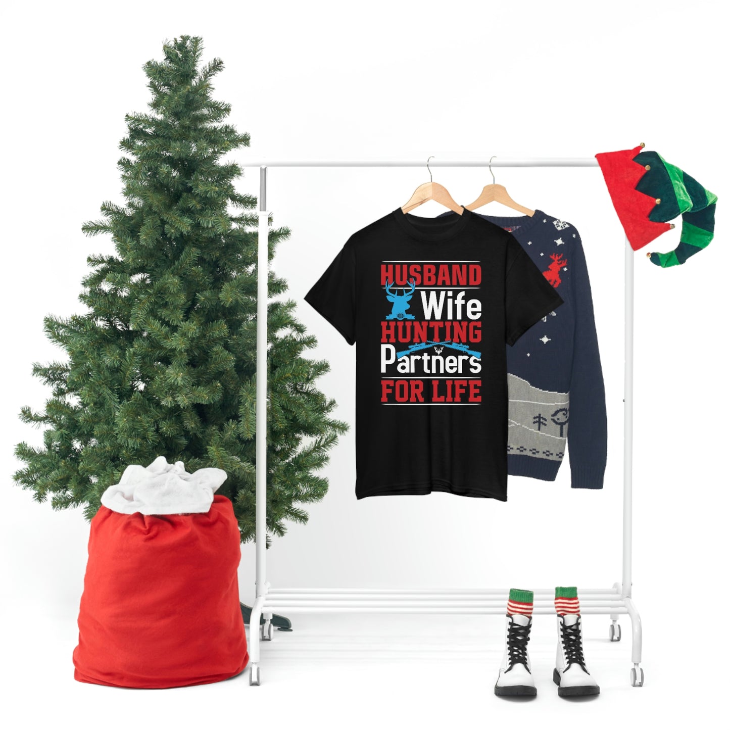Husband and wife hunting partner- Unisex Heavy Cotton Tee