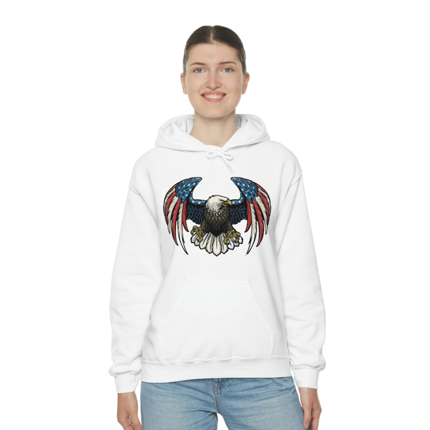 USA Eagle- Heavy Blend™ Hooded Sweatshirt