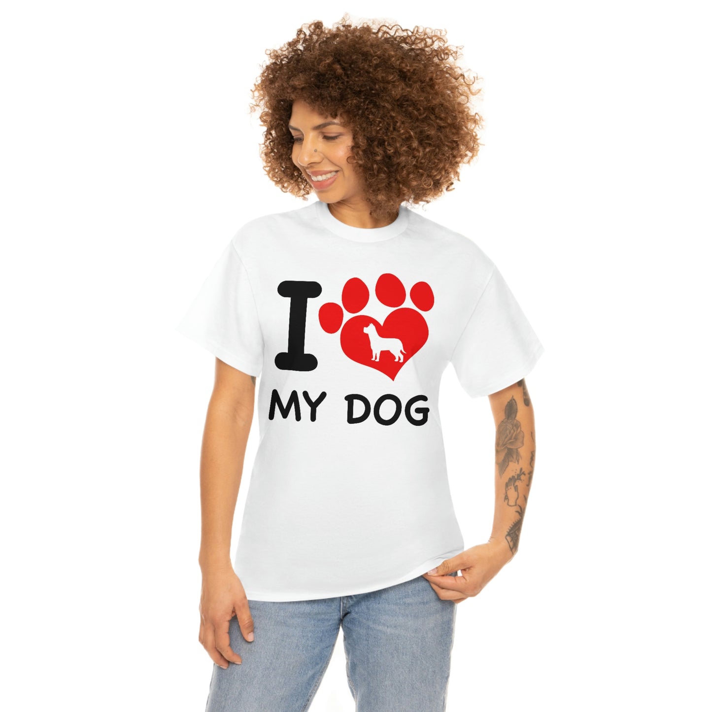 I love my dog— Heavy Cotton Tee
