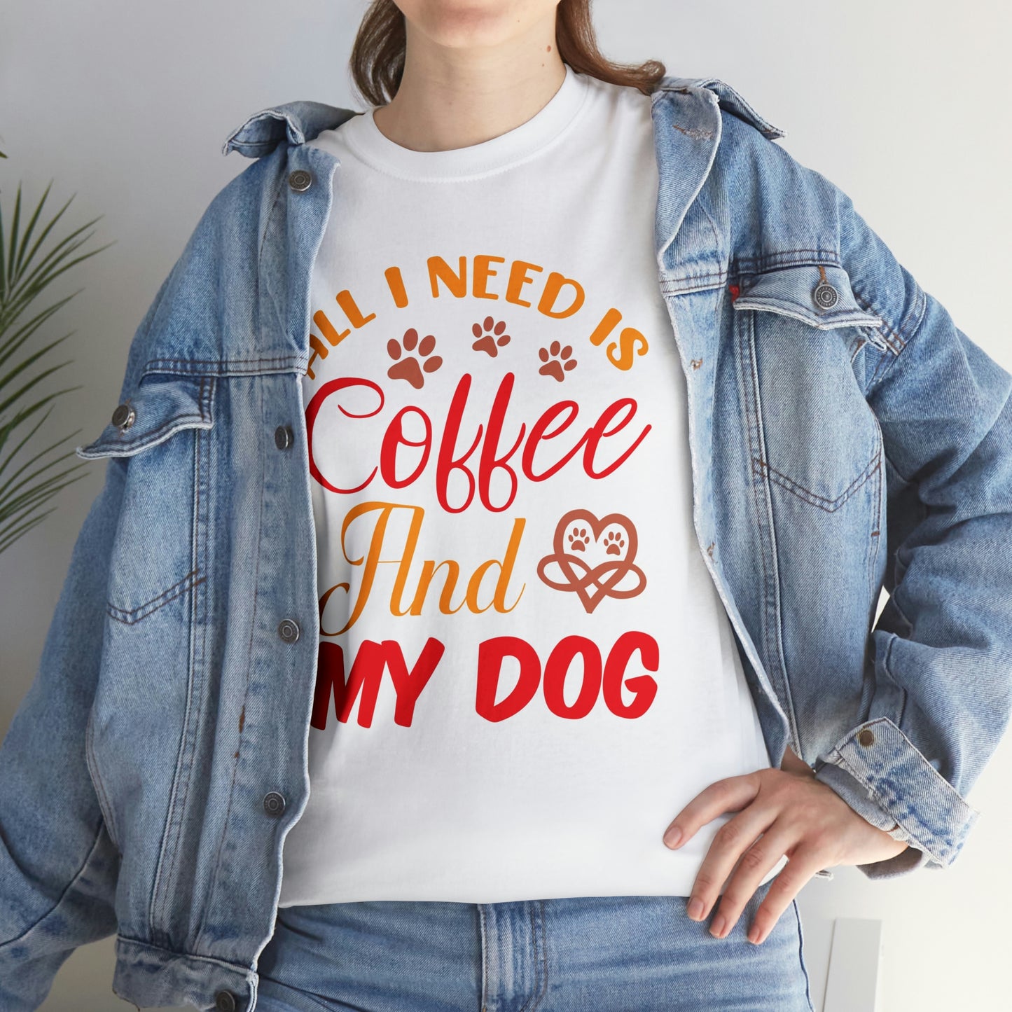Need coffee and my dog- Heavy Cotton Tee