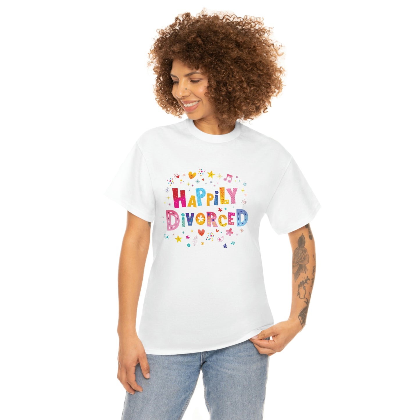 Happily divorced-Heavy Cotton Tee