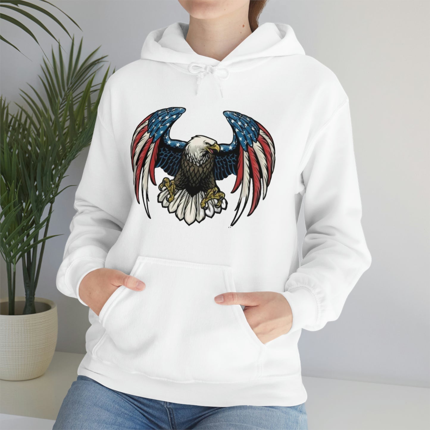 USA Eagle- Heavy Blend™ Hooded Sweatshirt