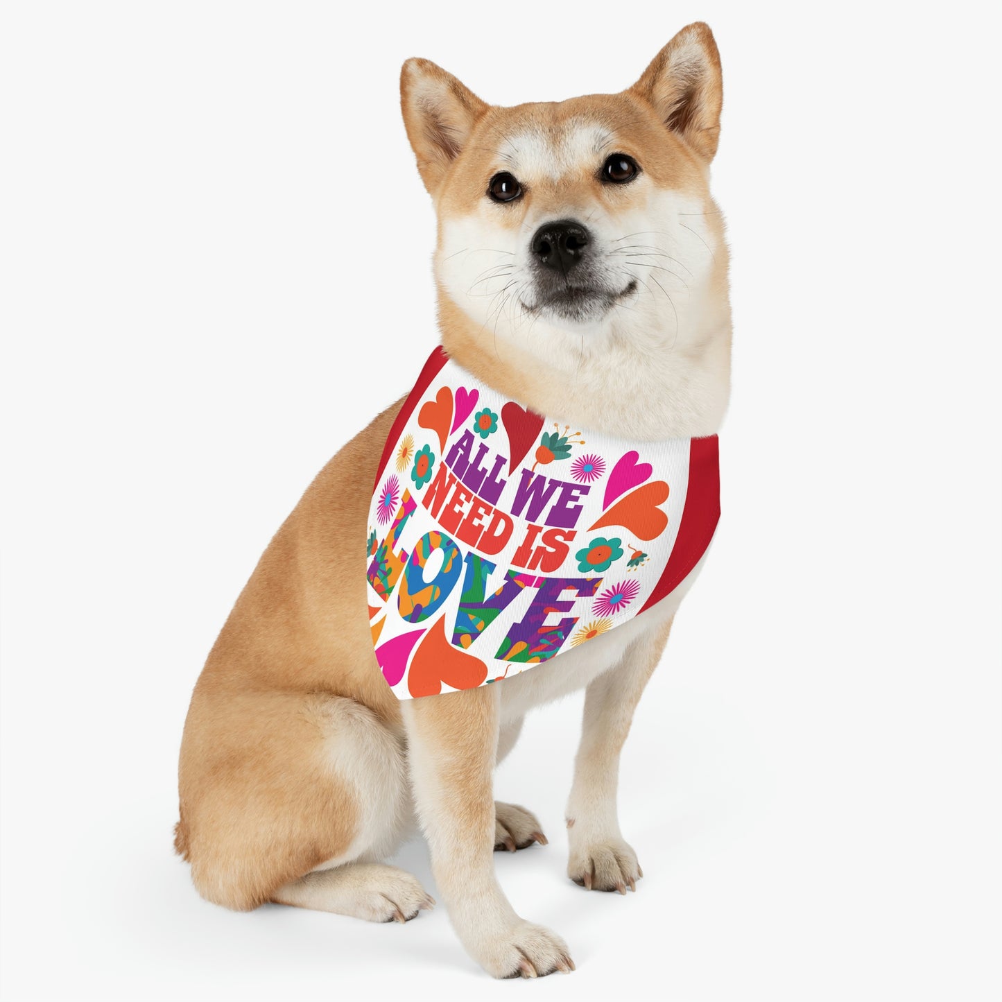 All we need is love- Pet Bandana Collar