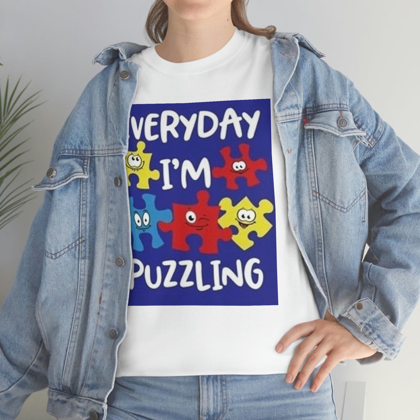 Everyday I’m puzzling- Unisex Heavy Cotton Tee
