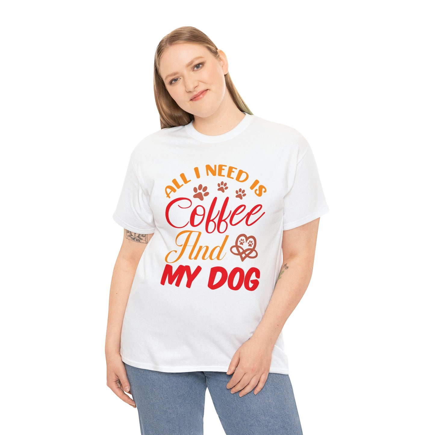 Need coffee and my dog- Heavy Cotton Tee