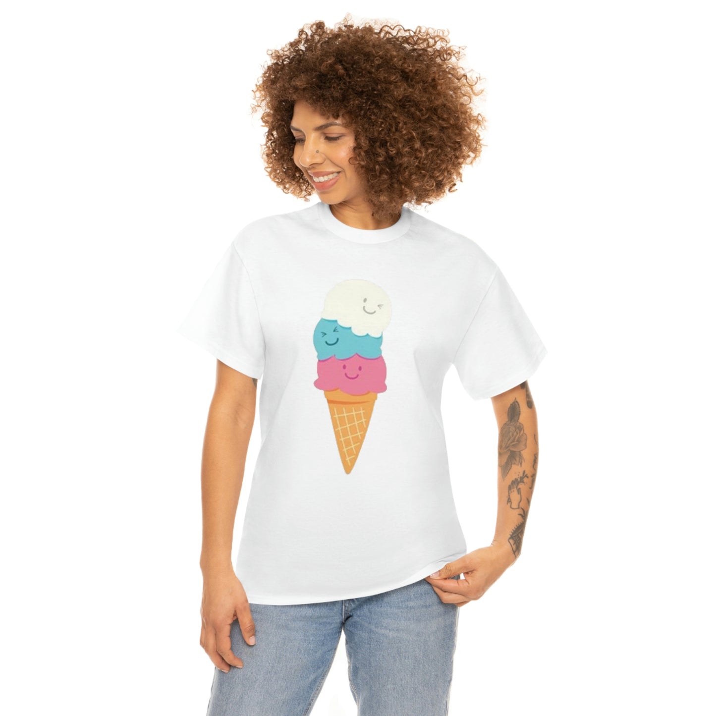 Ice cream- Unisex Heavy Cotton Tee