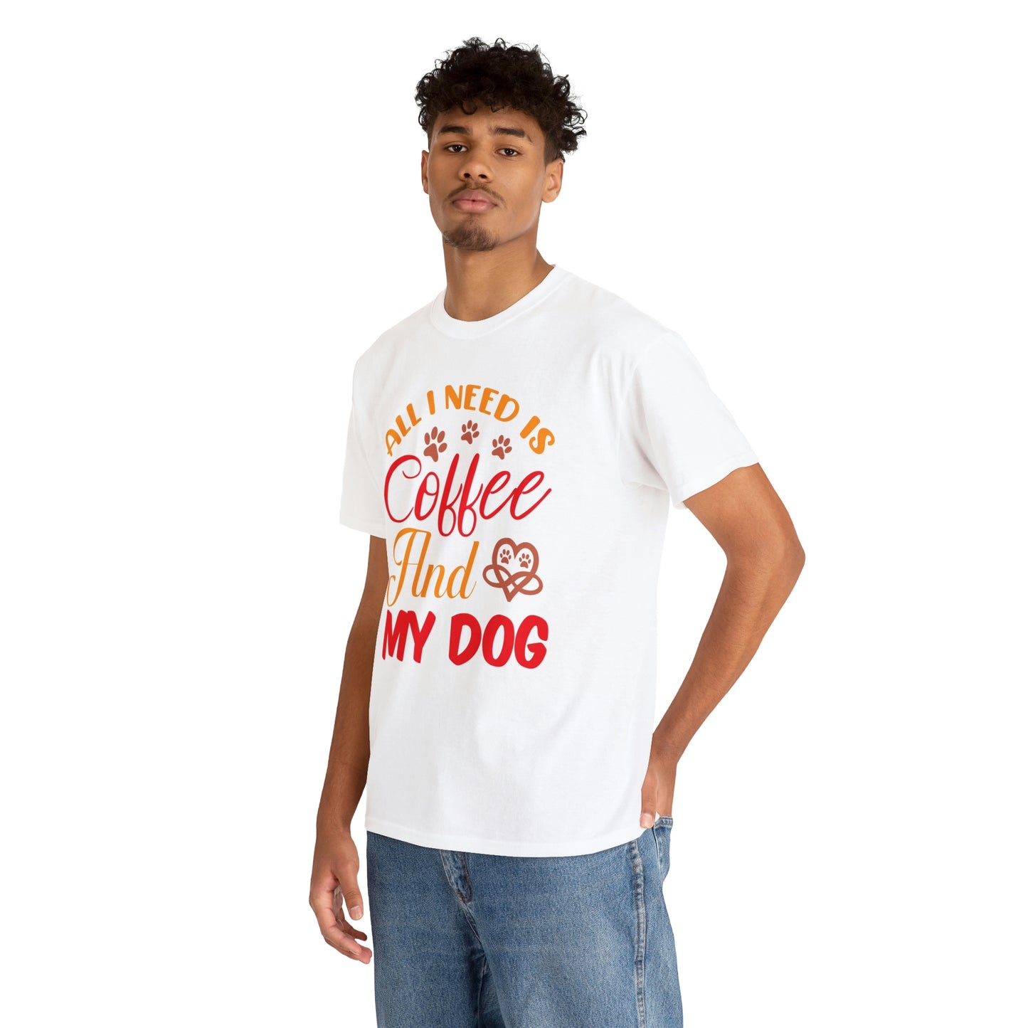 Need coffee and my dog- Heavy Cotton Tee