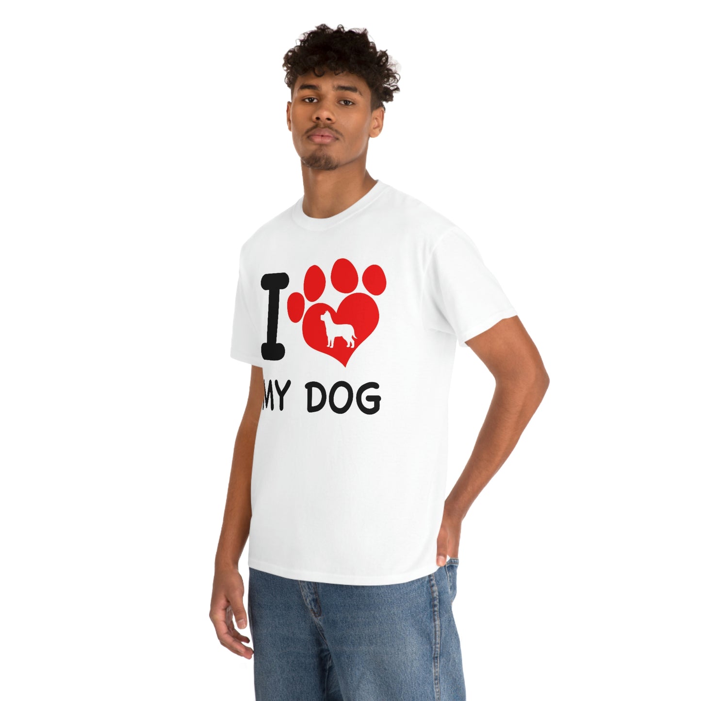 I love my dog— Heavy Cotton Tee