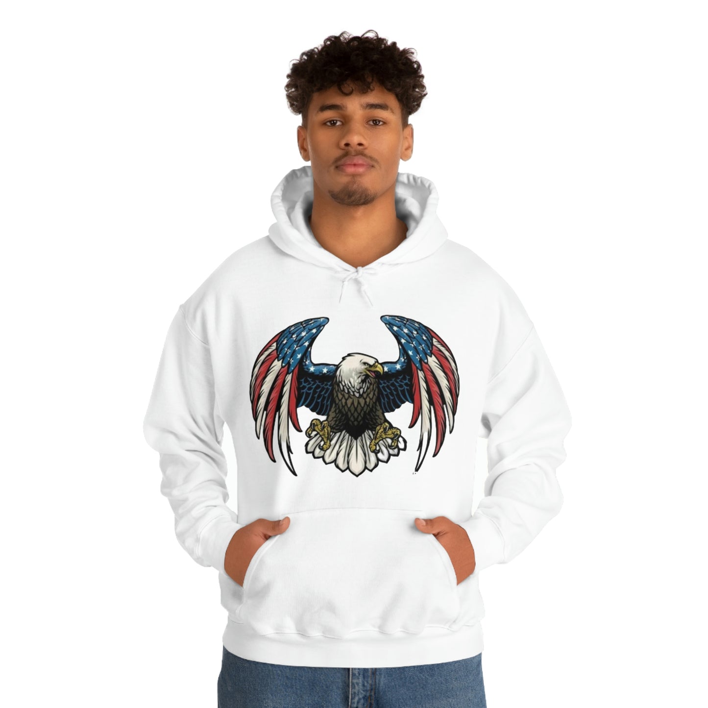 USA Eagle- Heavy Blend™ Hooded Sweatshirt