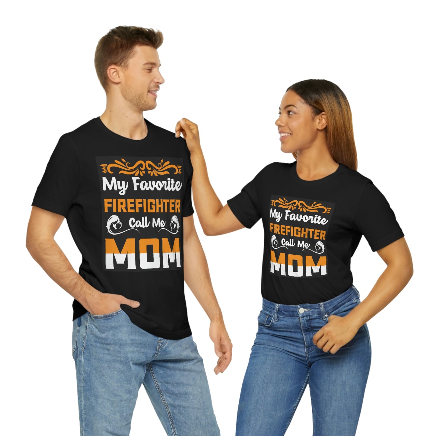 Firefighter mom- Unisex Jersey Short Sleeve Tee