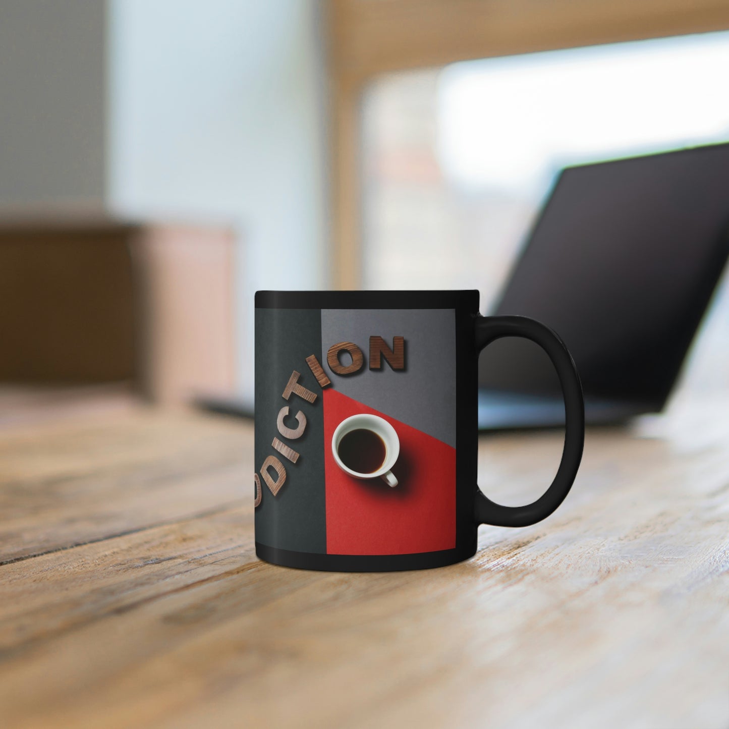 Addiction- coffee- 11oz Black Mug