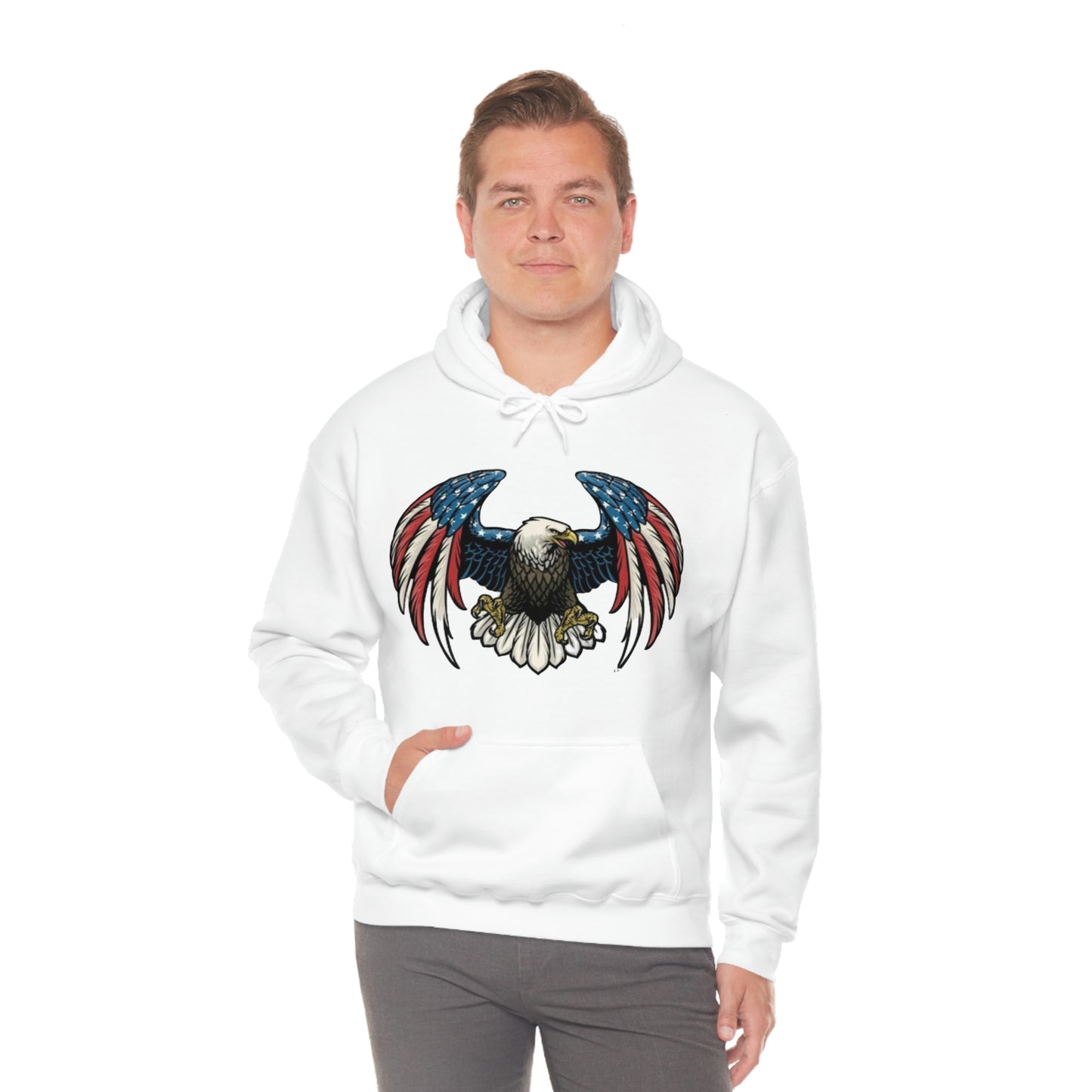 USA Eagle- Heavy Blend™ Hooded Sweatshirt