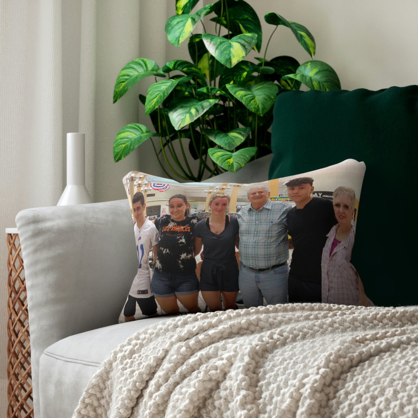 Spun Polyester Lumbar Pillow