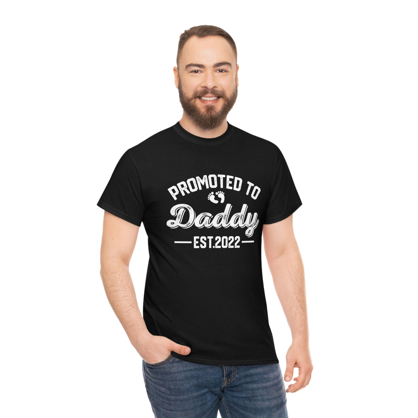 Promoted to daddy- Heavy Cotton Tee