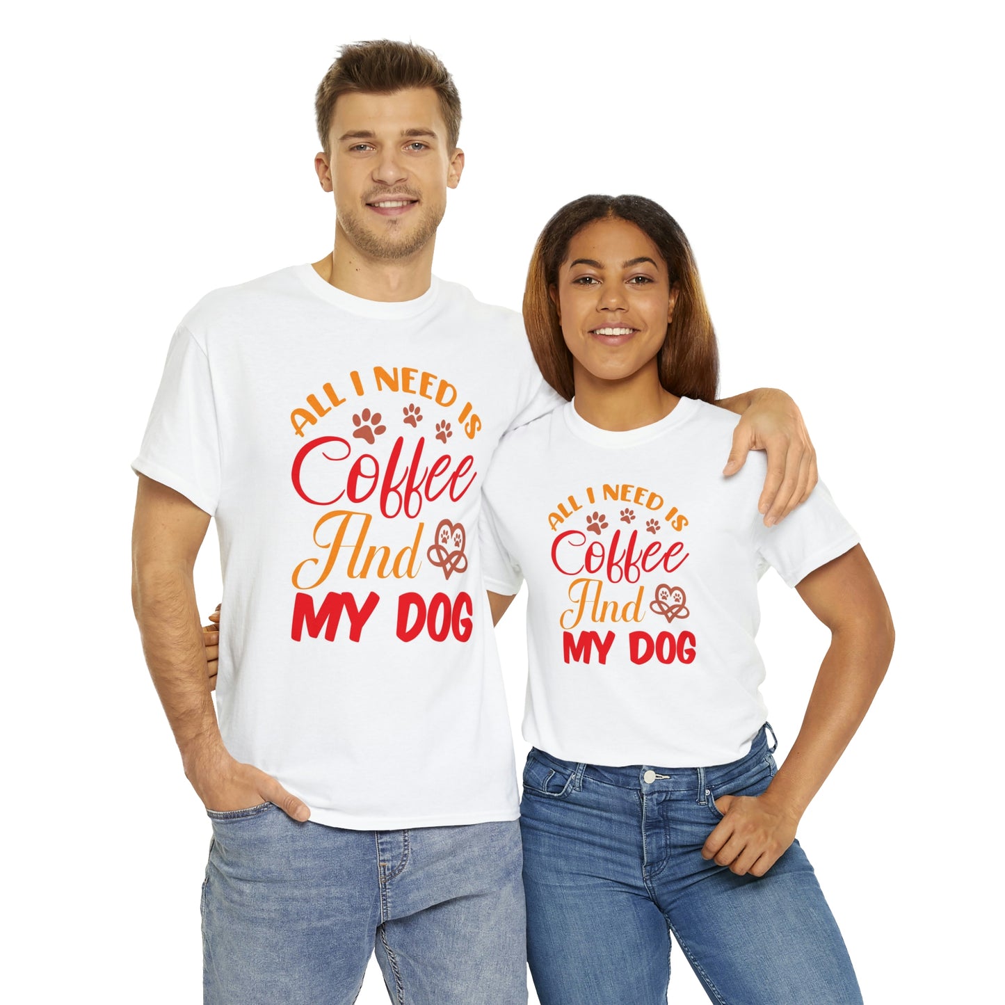 Need coffee and my dog- Heavy Cotton Tee