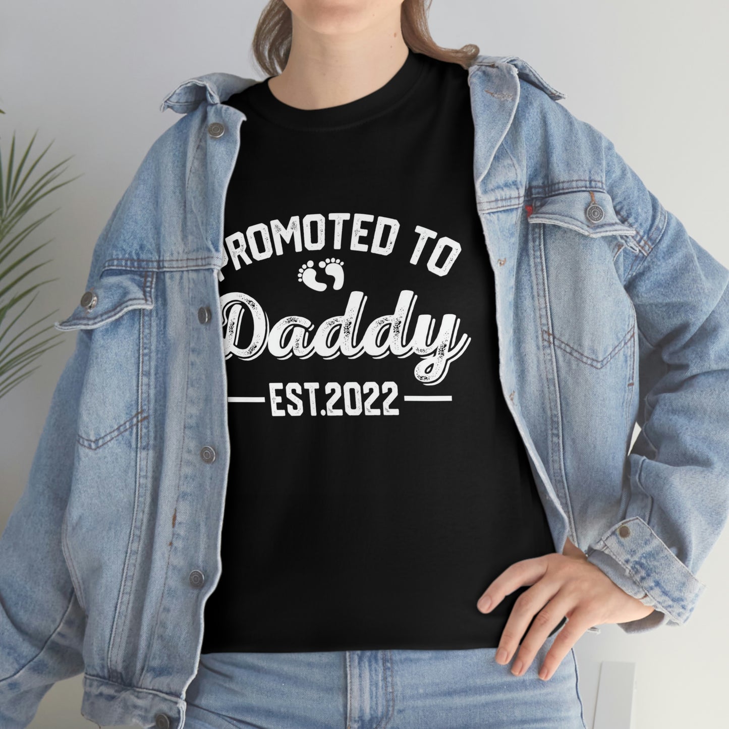 Promoted to daddy- Heavy Cotton Tee