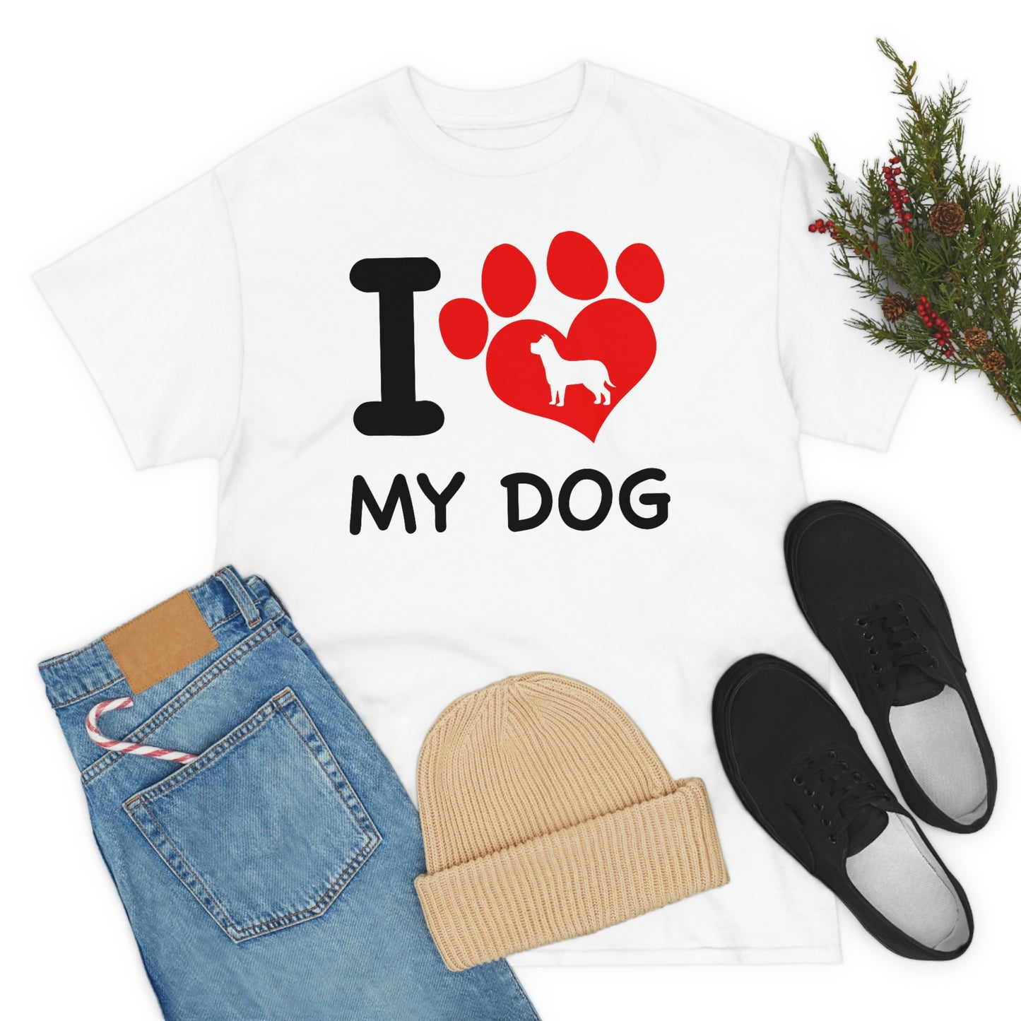I love my dog— Heavy Cotton Tee