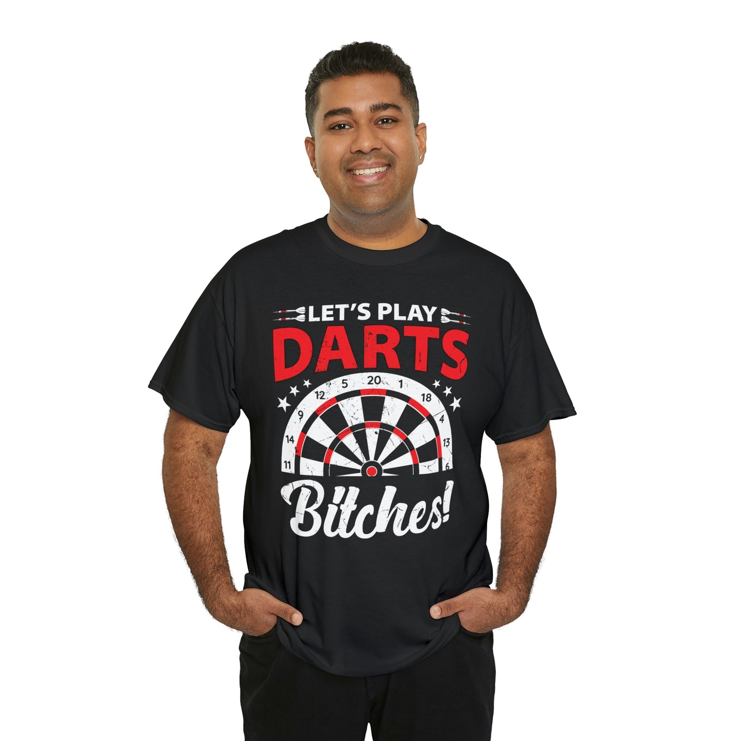Let’s play darts bitches! - Unisex Heavy Cotton Tee