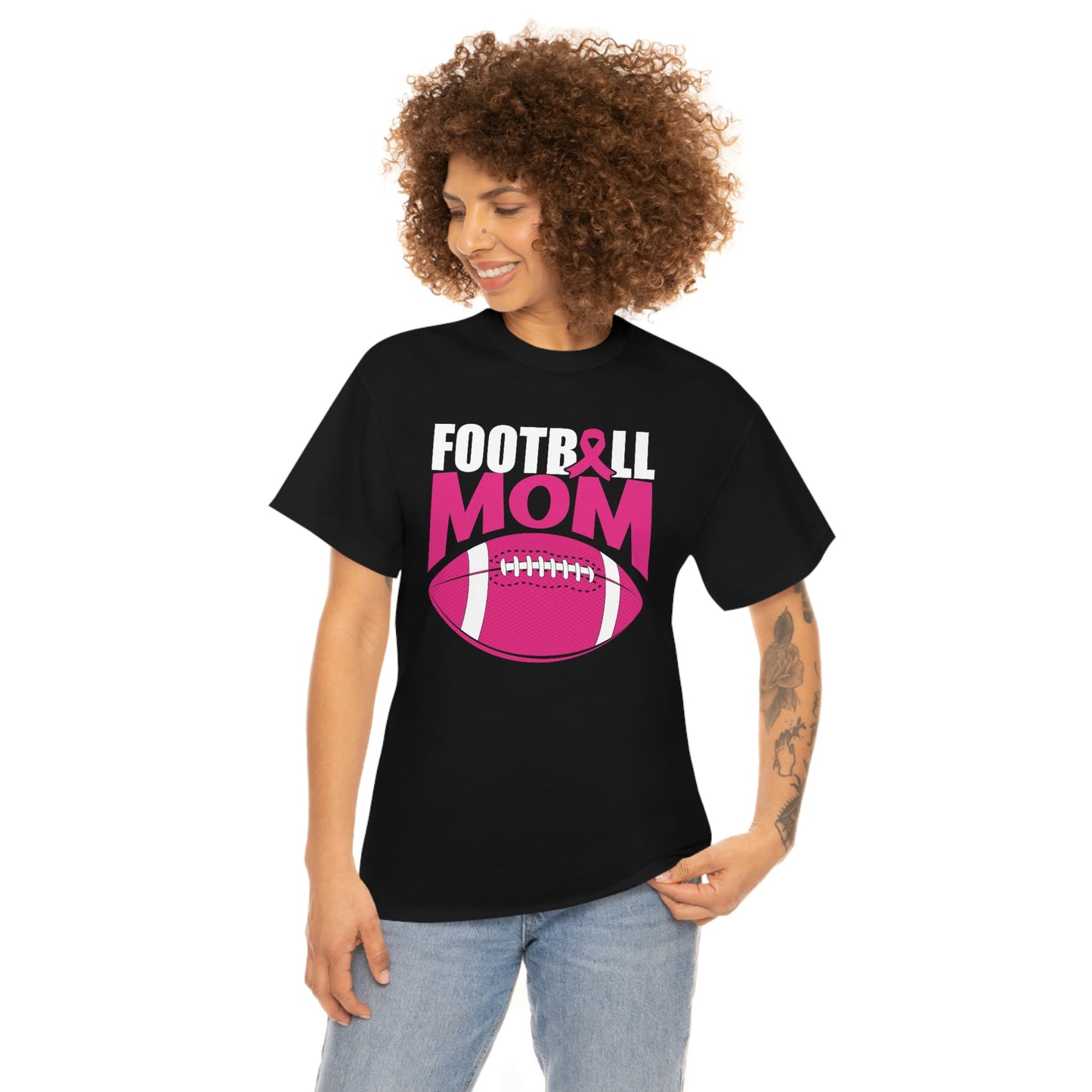 Football mom- Heavy Cotton Tee