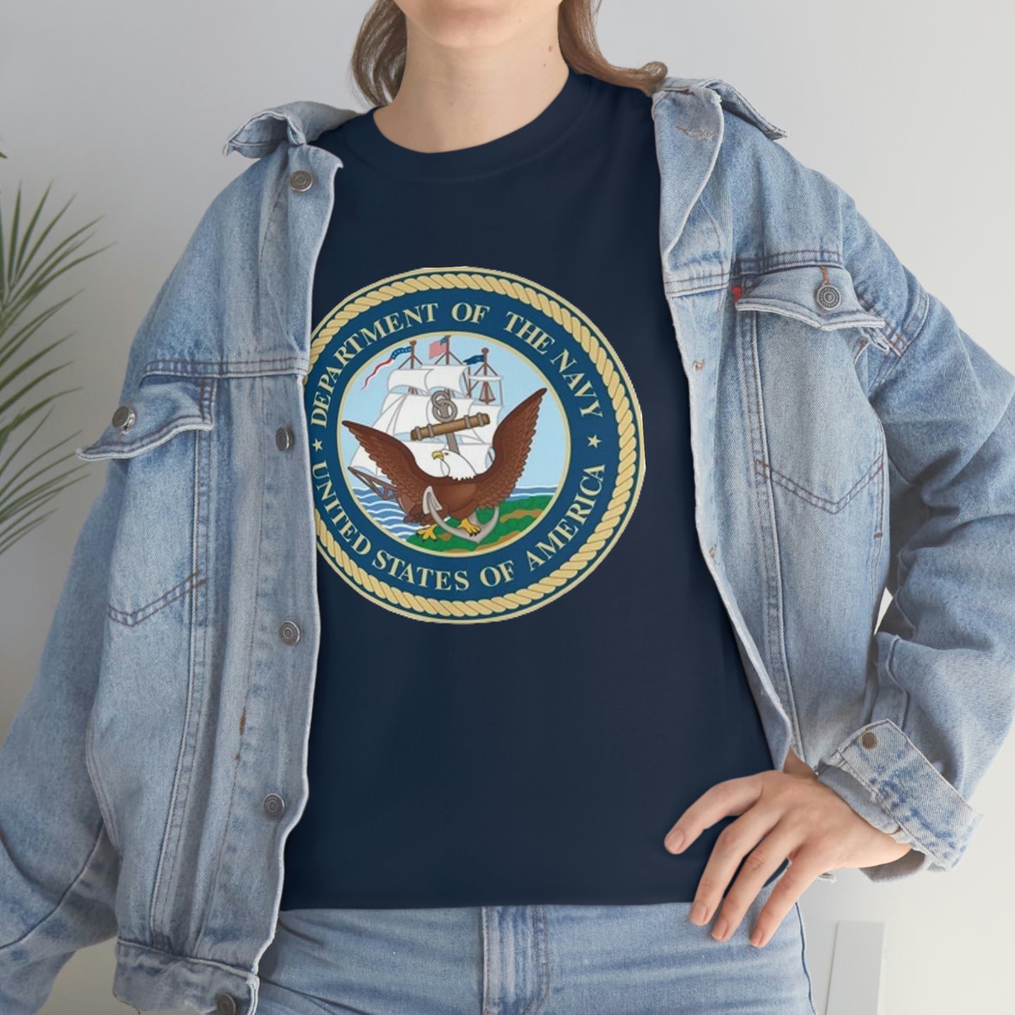 Navy- Unisex Heavy Cotton Tee