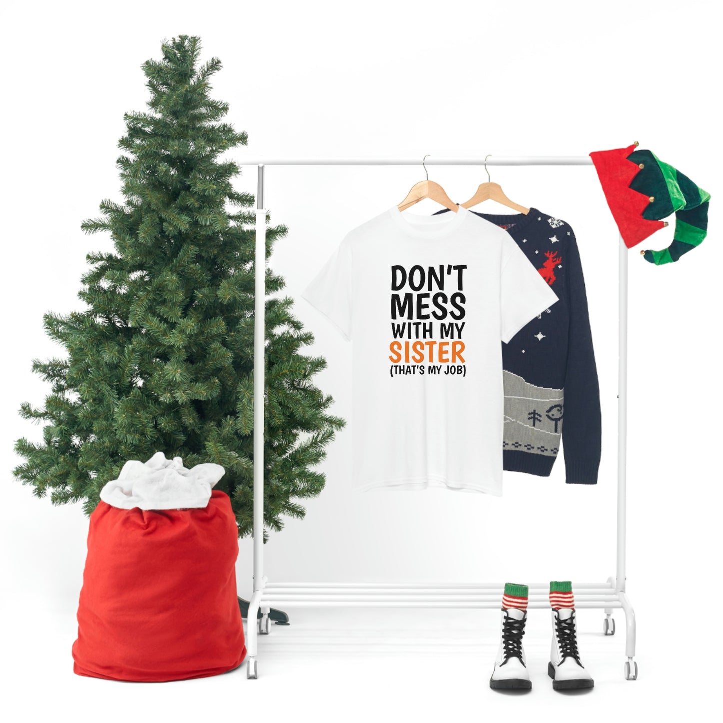 Don’t mess with my sister- Unisex Heavy Cotton Tee
