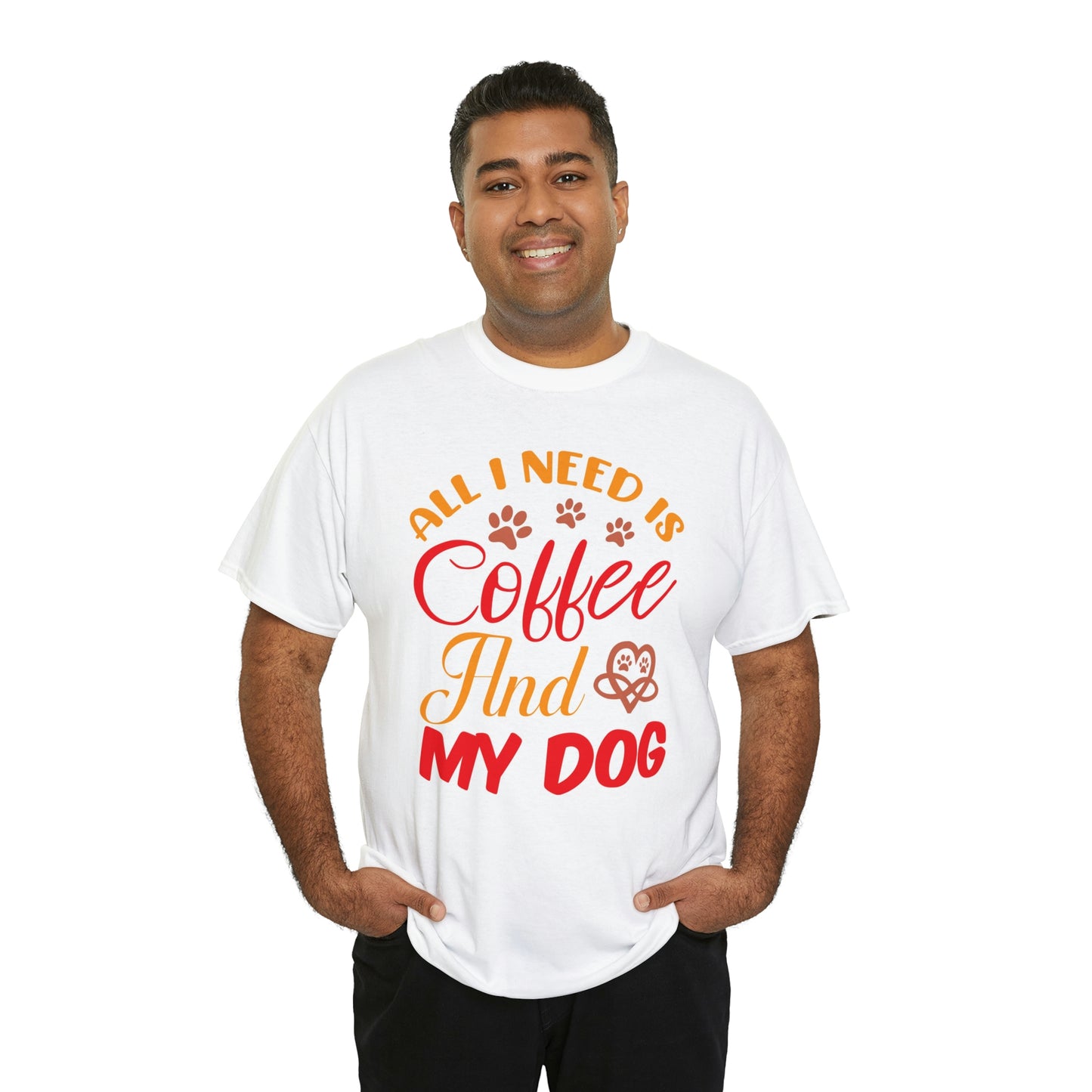 Need coffee and my dog- Heavy Cotton Tee