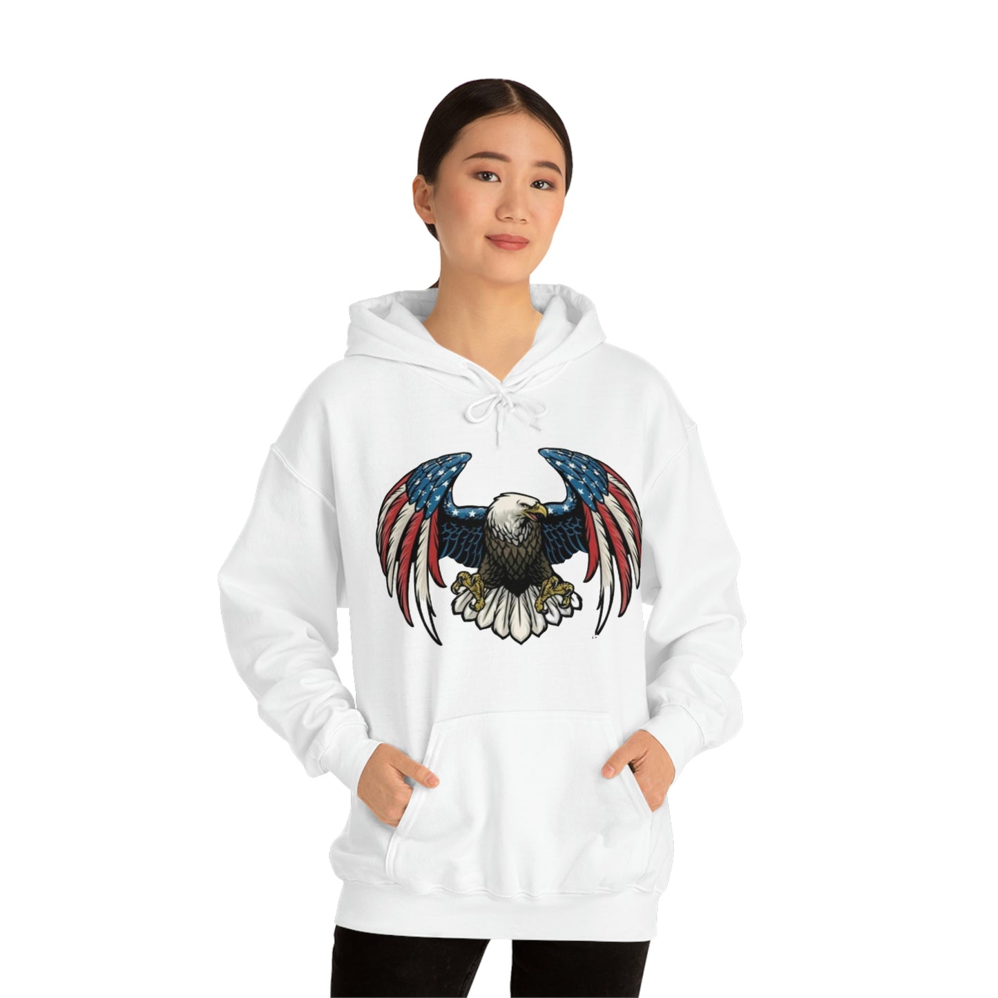USA Eagle- Heavy Blend™ Hooded Sweatshirt